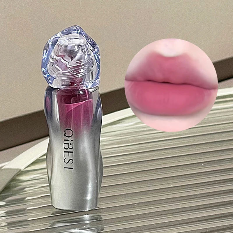 QIBEST Matte Flüssiger Lippenstift Langanhaltend Wasserfest Seidig Glatter Samt-Lippen-Mud Leichtgewichtiges Make-up Lipgloss Tint Kosmetik