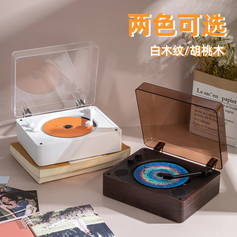 مشغل أقراص مضغوطة عبر الحدود، ألبوم قرص قديم، مكبر صوت بلوتوث، مشغل أقراص مضغوطة، هدية لعشاق الصوت #3