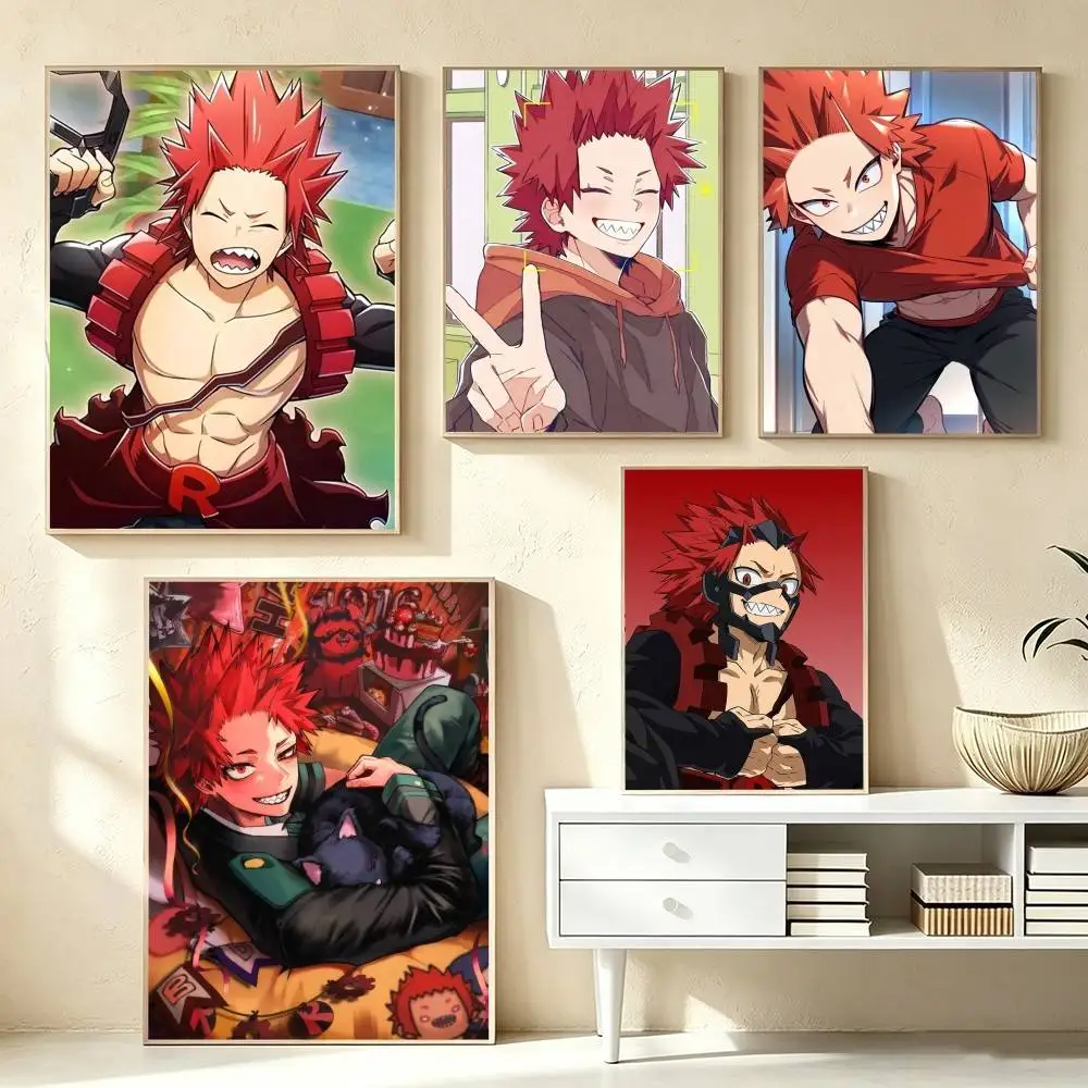 My H-Hero K-Kirishima  Poster Waterproof Wall Art Sticker For Bar Living Room Vintage Decor High Quality Print Gift