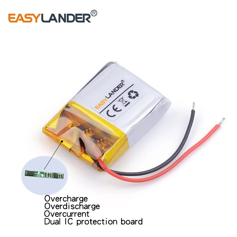 충전식 리튬 이온 리튬 폴리머 배터리, GPS mp3 DVD 블루투스 장난감용, 3.7V, 422225, 200mAh