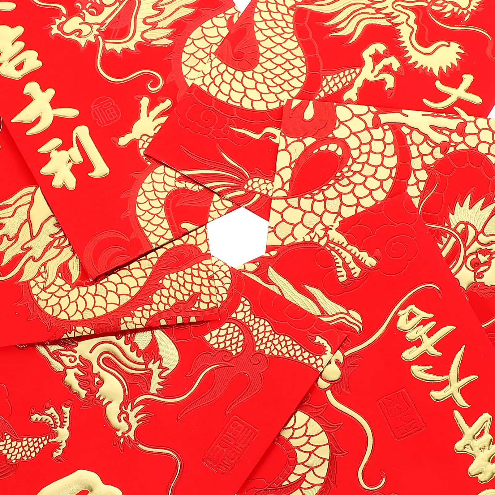 60Pcs Red Packet Paper Red Envelopes Traditional Creative Design Chinese New Year Moon Festival Lucky Money Pockets