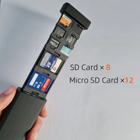 Professional Shockproof Memory Card Holder Case – Secure Storage Organizer for SD/MicroSD Cards (12+8 Slots)