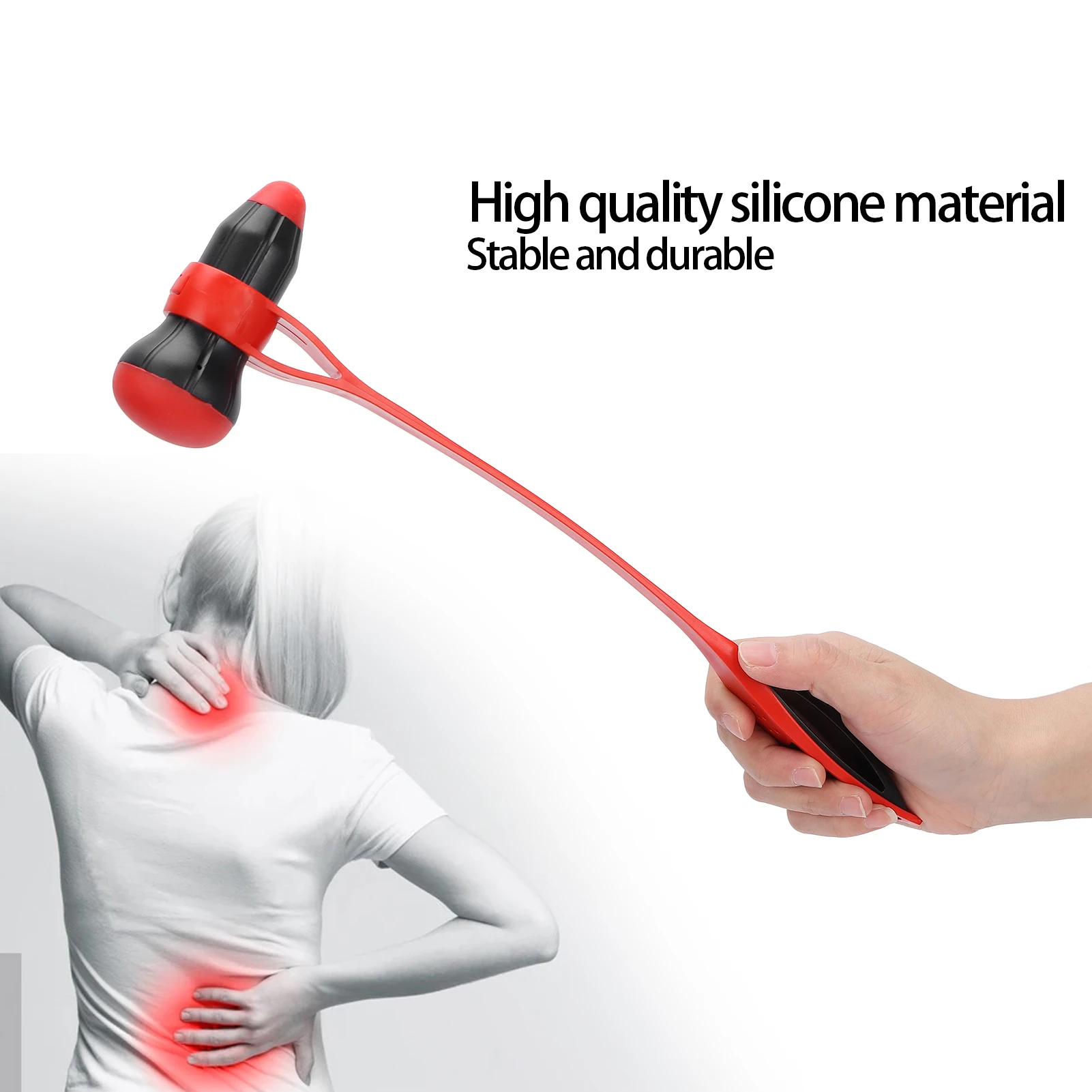 Hammer Stick Multi‑functional Silicone Hammer Stick Elastic Full Body Massage Stick Body Stress Relieve Hammer Massage Hammer