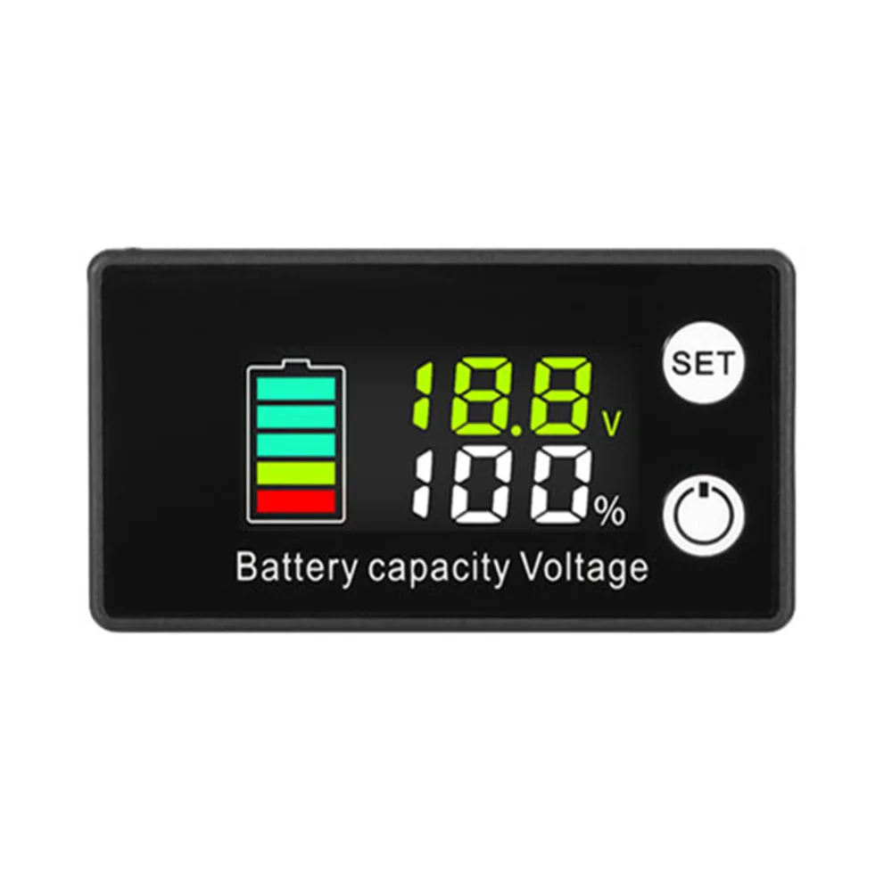 12V 24V 48V Battery Capacity Indicator DC 7V-68V Lead Acid Lithium LiFePO4 Car Motorcycle Voltmeter Voltage Gauge Battery Tester