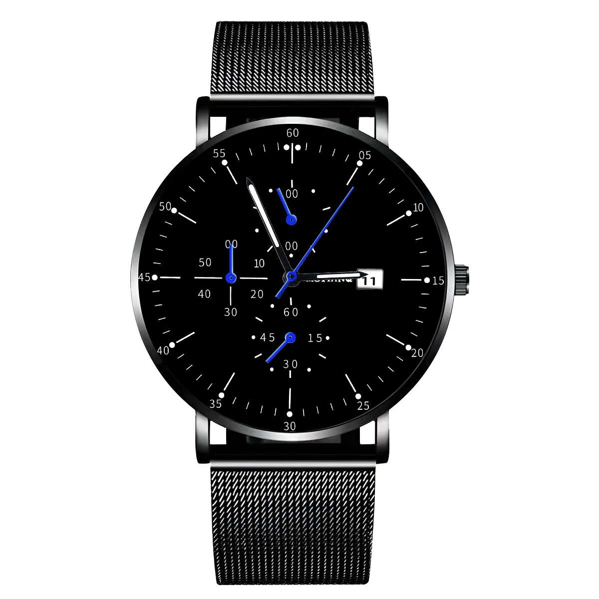 MSTIANQ-Reloj deportivo de lujo para Hombre, pulsera de cuarzo de acero inoxidable, de negocios, informal, de cuero