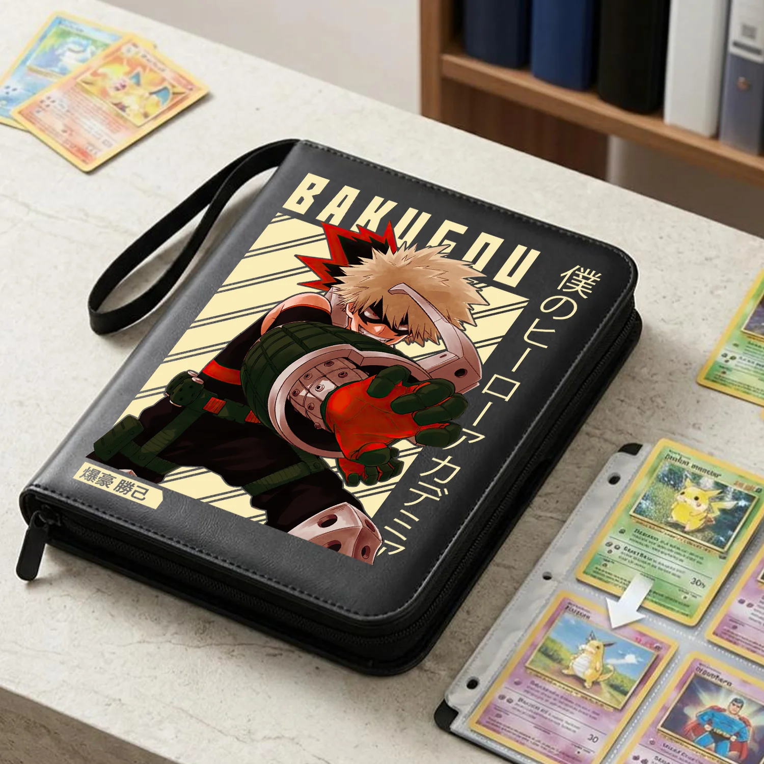 Anime My Hero Academia Figure Card Holder Storage Bag Professional Moisture-Proof Card Album 400 Grids Double-Sided Pages Gift