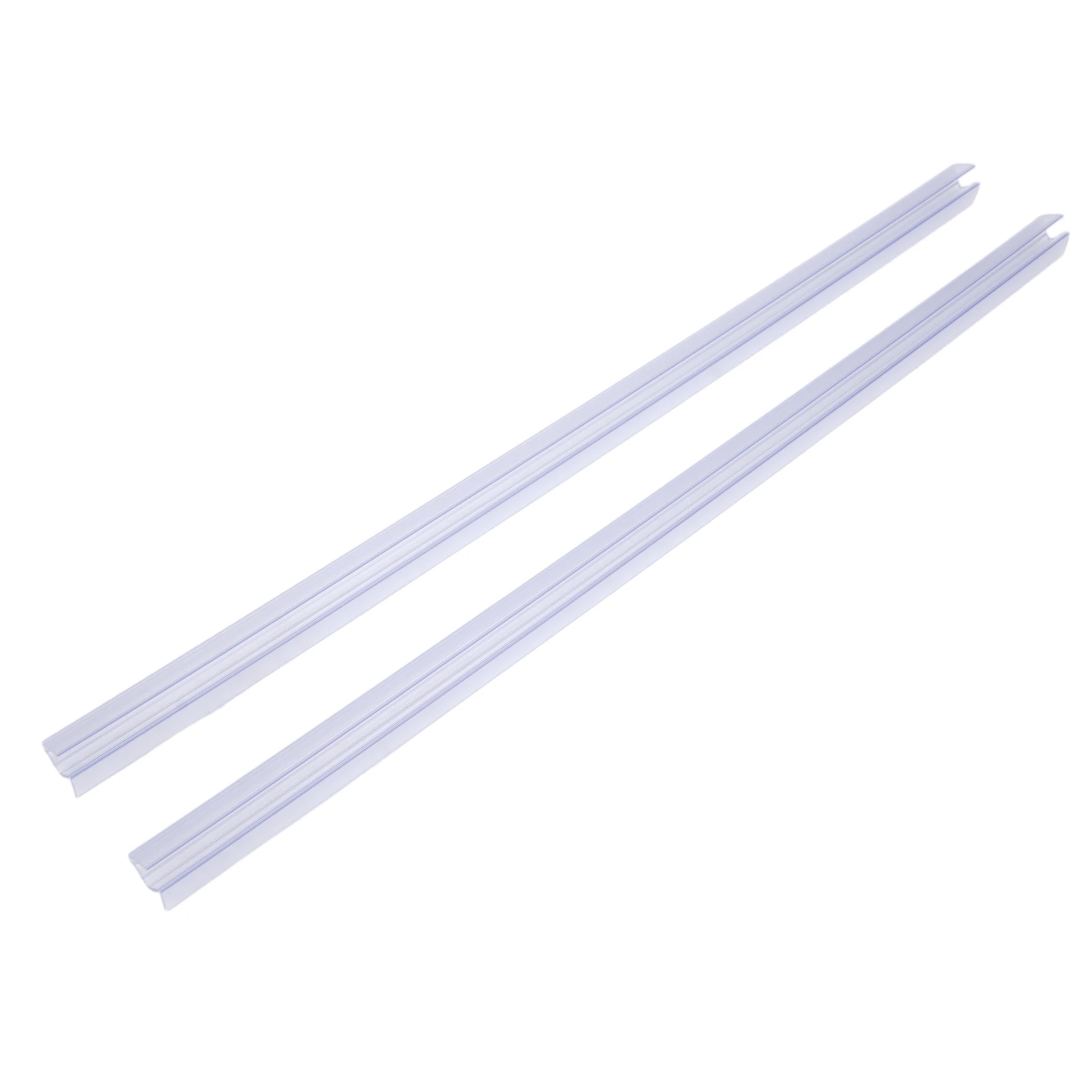 2 Pack Quiet Closing Shower Door Seal for Frameless Glass Rail Soft Contact Material Eliminates Squeaking and Scraping Sounds