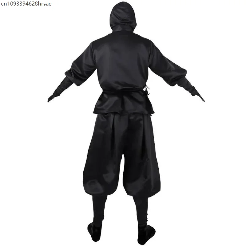 AP1 هالوين للجنسين النينجا تأثيري الملابس الكبار الساموراي الخيال مقنعين الأسود شامل موحدة زي كرنفال الملابس