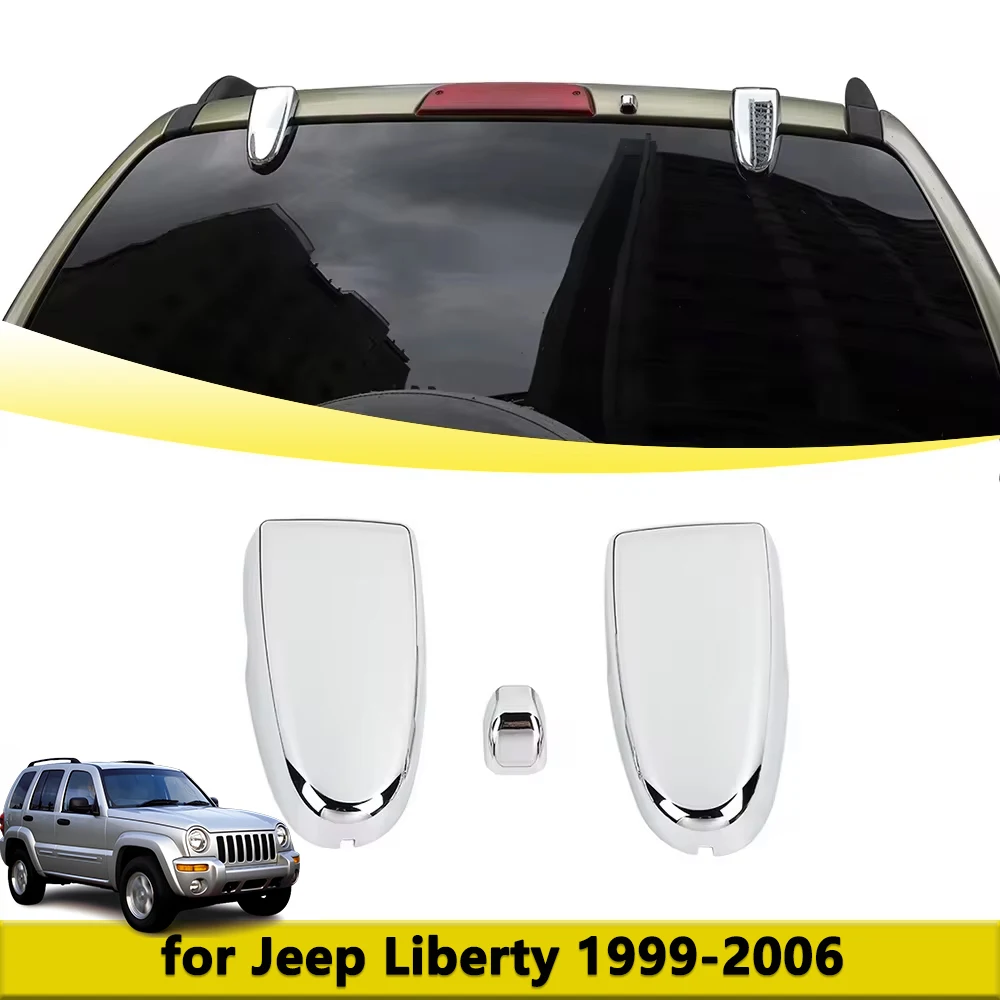 

Car Rear Door Window Glass Tailgate Hinge Decoration Cover Trim Accessories for Jeep Liberty 1999-2006 Exterior Mouldings Chrome