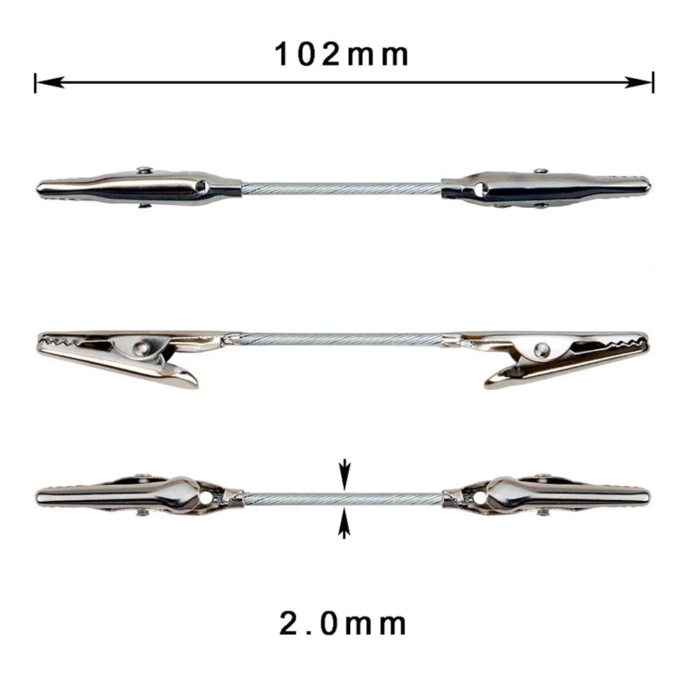 12Pcs Dual Head Alligator Clips Heavy Duty Metal Note Clamps for Fixing Photos Papers Postcards DIY Project Supplies