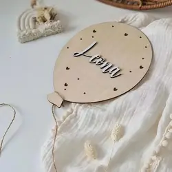 personalized  3D name  Balloons Nursery Decor wood balloon name  plaque
