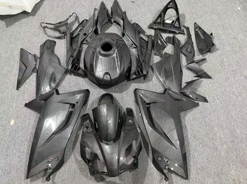 Geeignet für Apulia RS125 Motorrad, modifiziertes Verkleidungsgehäuse in Carbonfaser-Optik.