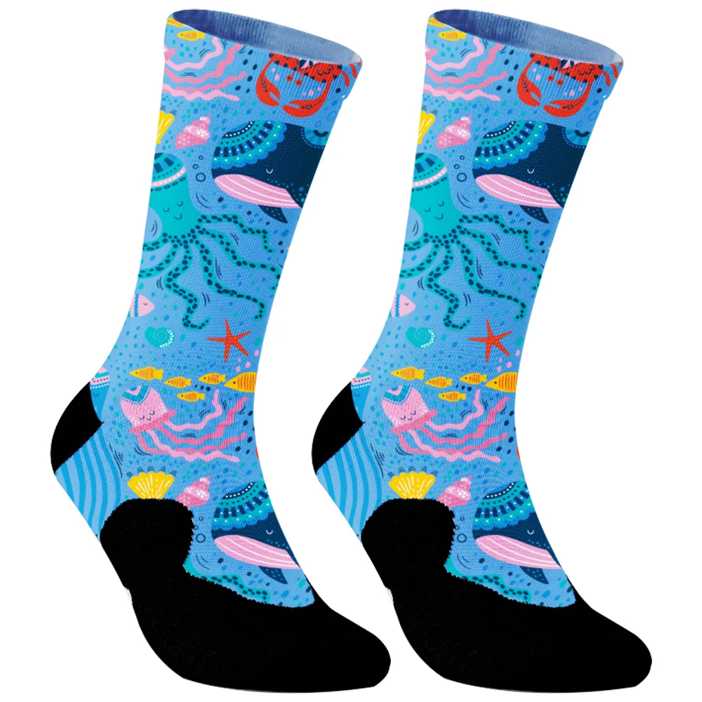 2024 New Mens Fun Socks for Women Funny Novelty Monster Socks Cycling Socks Christmas