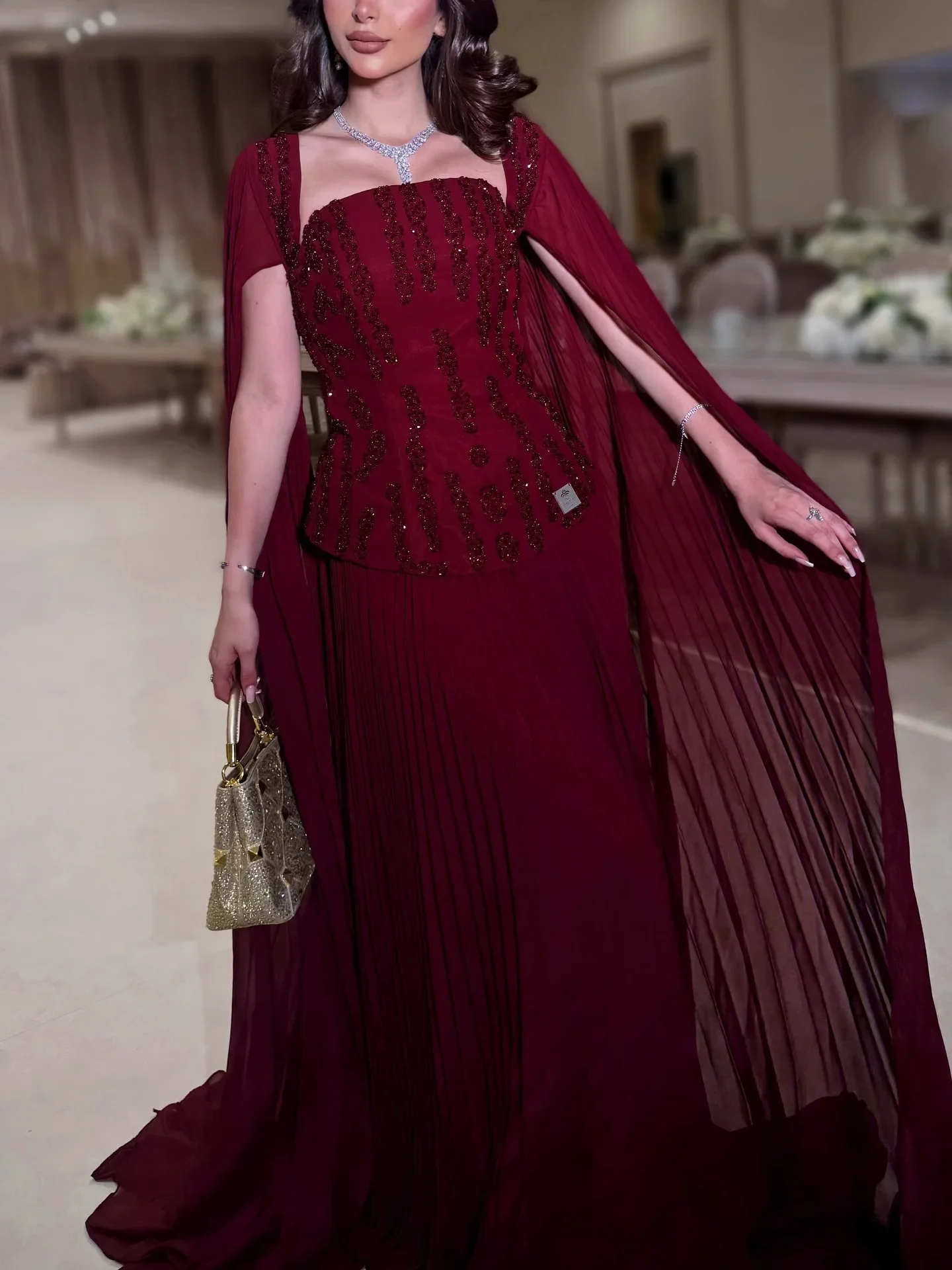 

Customized Cocktail Dresses for Luxury Party Evening Dresses for Wedding Guest Elegant Claret Happy Sharon Dress Prom Dresses