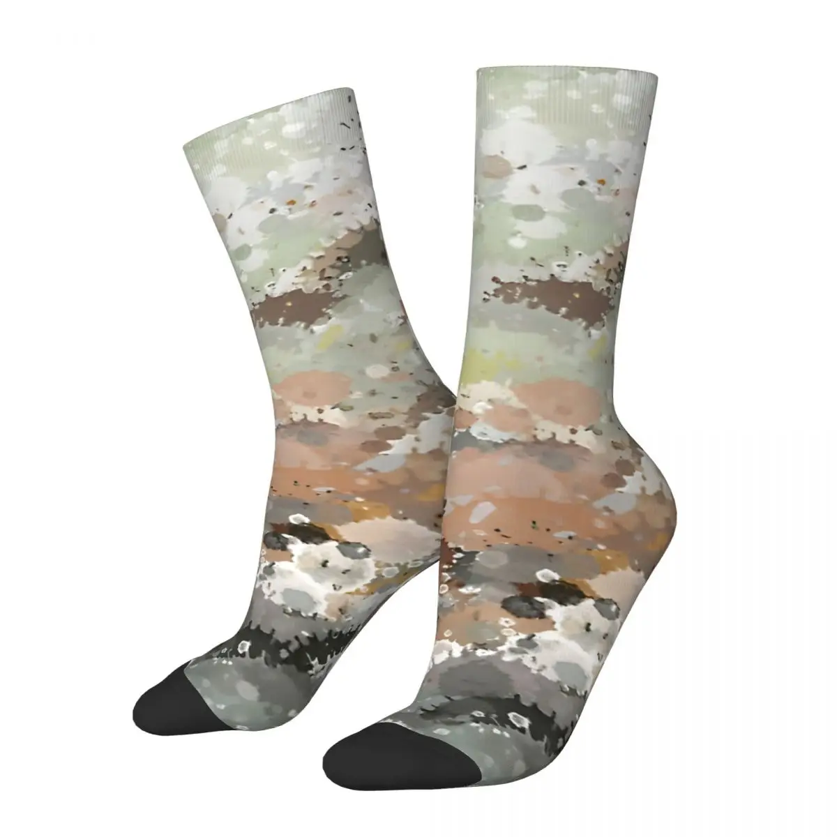 Crazy compression Pebbles Sock for Men Harajuku Quality Pattern Crew Sock Casual