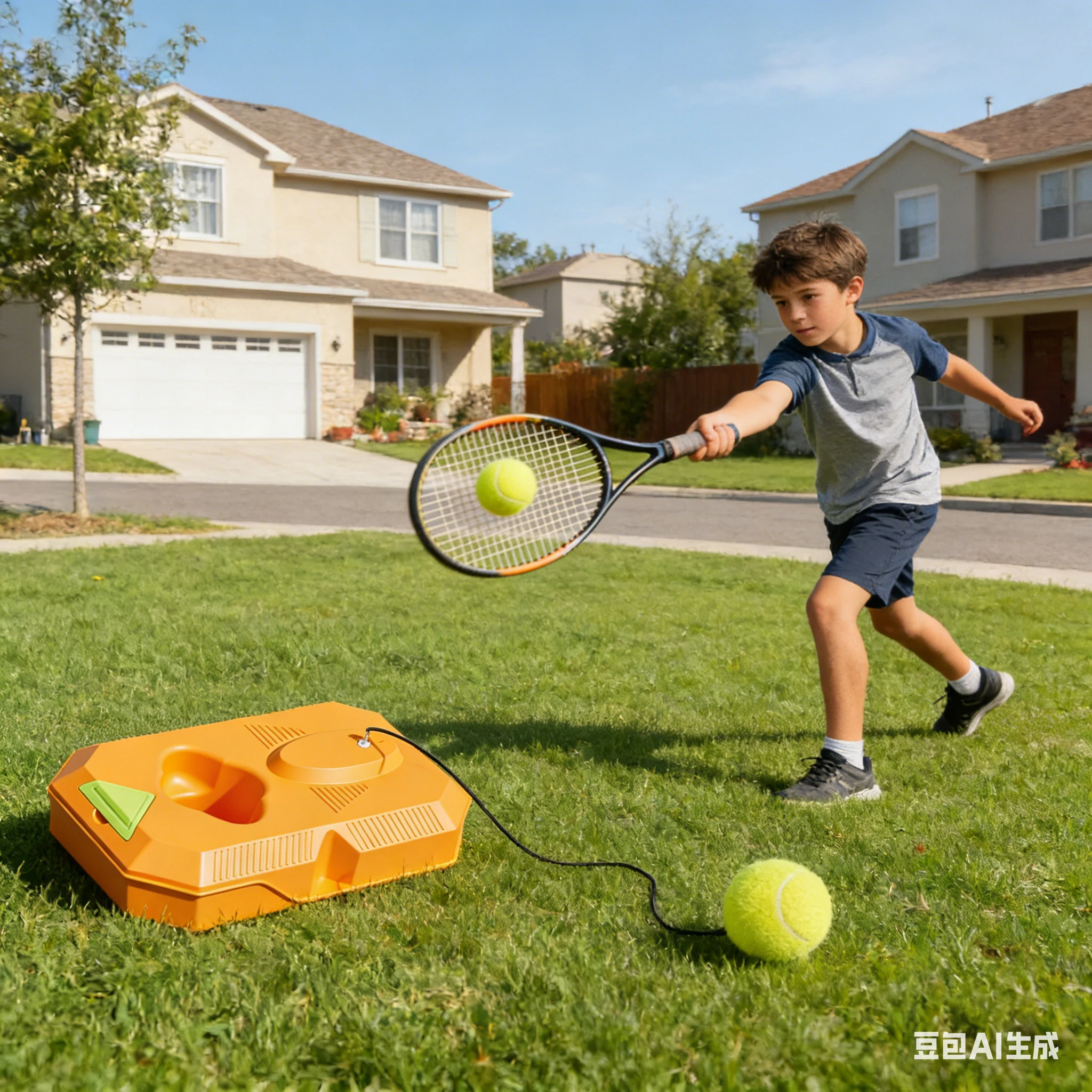 

Тренажер для тенниса с автоматическим отскоком мяча, инструмент для тренировок по теннису и бадминтону, основное средство для начинающих, аксессуары для тенниса