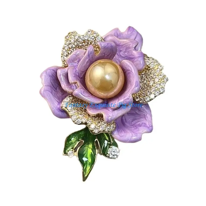 مصنوعة يدويًا يدويًا مصنوعًا يدويًا فاوش بروش دبوس مينا ملون تفاصيل تزيين شارة سبيكة لإهداء العطلات