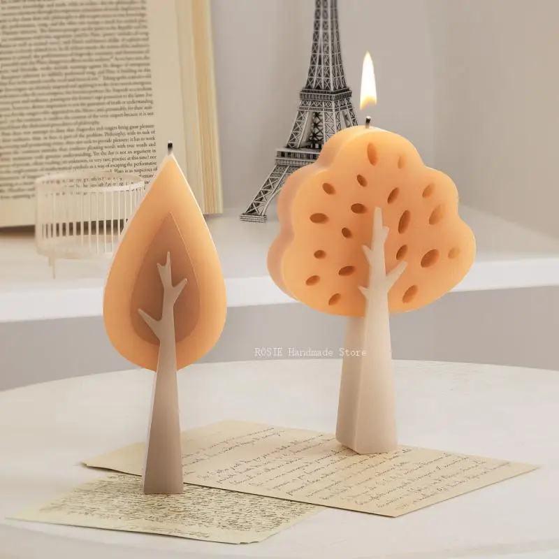 3D Tree Candle Silicone Mold Diy Handmade Aromatherapy Gypsum Resin Soap Mold Home Handicraft Making Tool