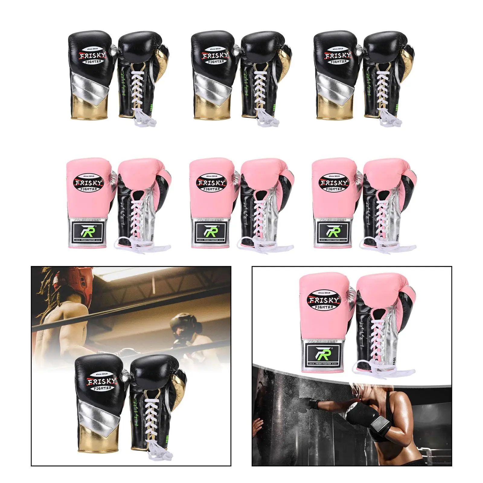 

Boxing Gloves Punching Gloves for Men Women Professional Breathable PU Leather Sparring Gloves for Home Gym MMA Muay Thai