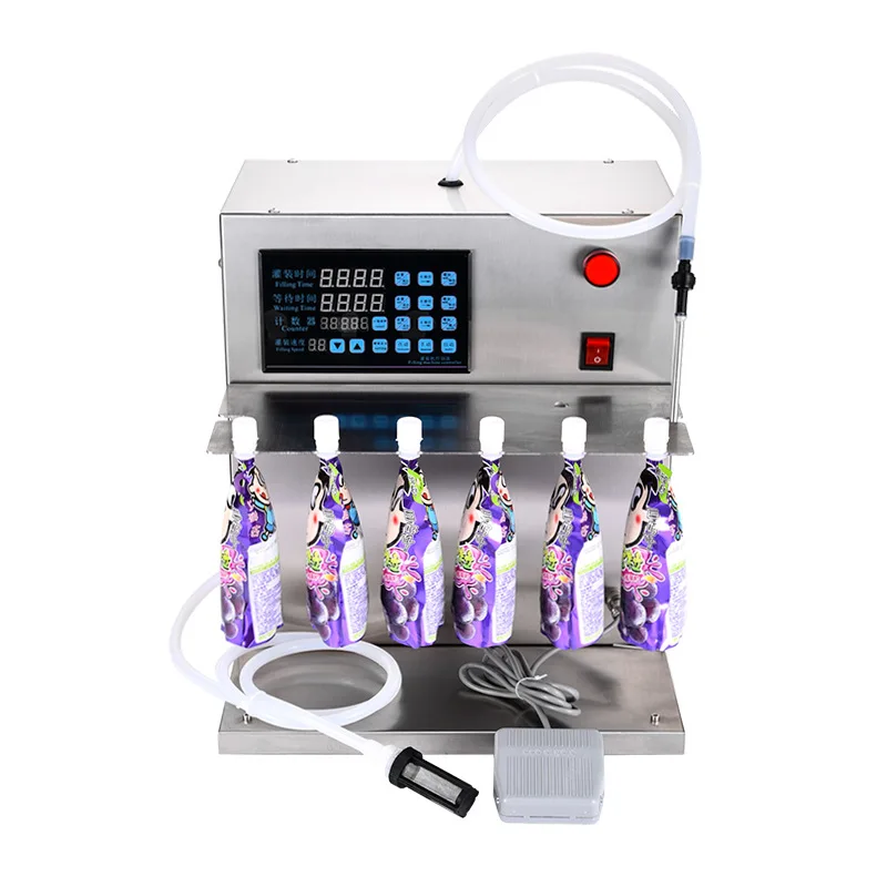 Small desktop single-head liquid filling machine vertical bag soy milk soup traditional Chinese medicine quantitative packaging