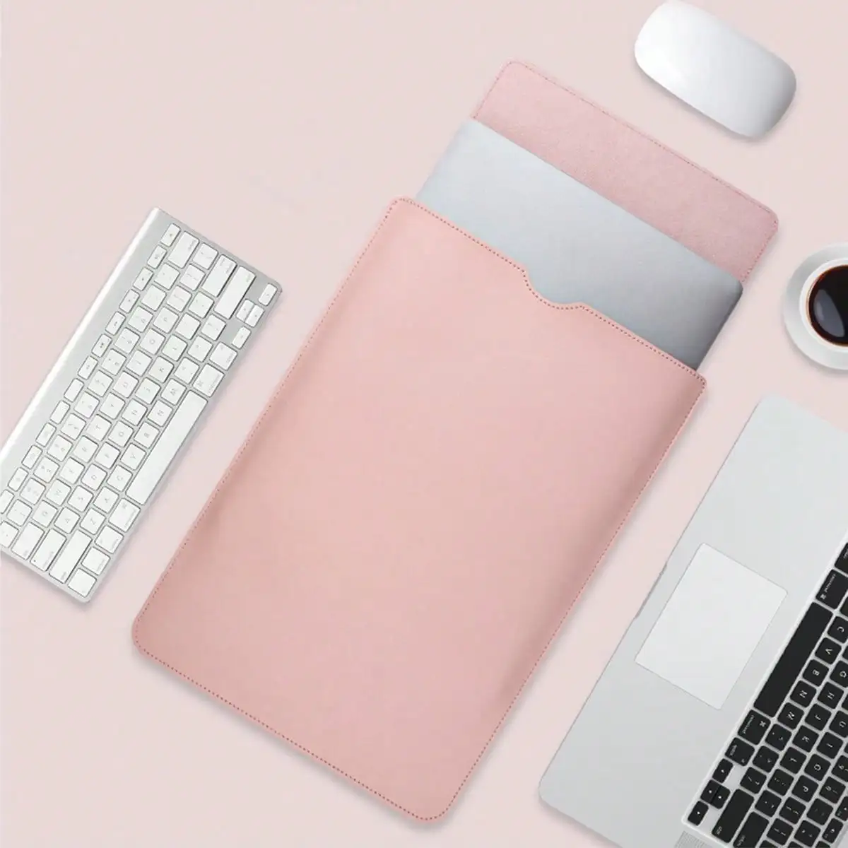 

Multifunctional Laptop Sleeve Bag, Leather Portable Computer Bag, Tablet iPad Protective Case