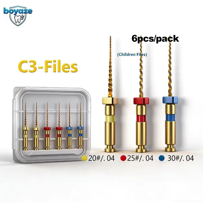 

5Bos Heat Activated EngineKids Files Deciduous Teeth Endo Files Soft Suitable For Children'S Root Canal File Dentist Tool