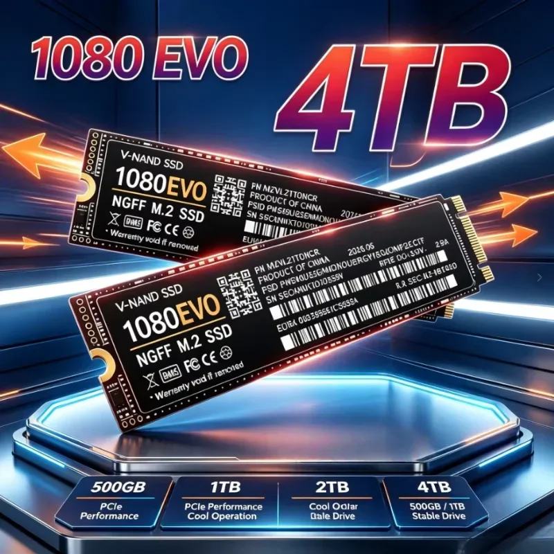 1080 EVO M.2 2280 NGFF SSD,PCIe ,500GB/1TB/2TB/4TB High Speed Internal SSD for Laptop,Desktop PC Storage