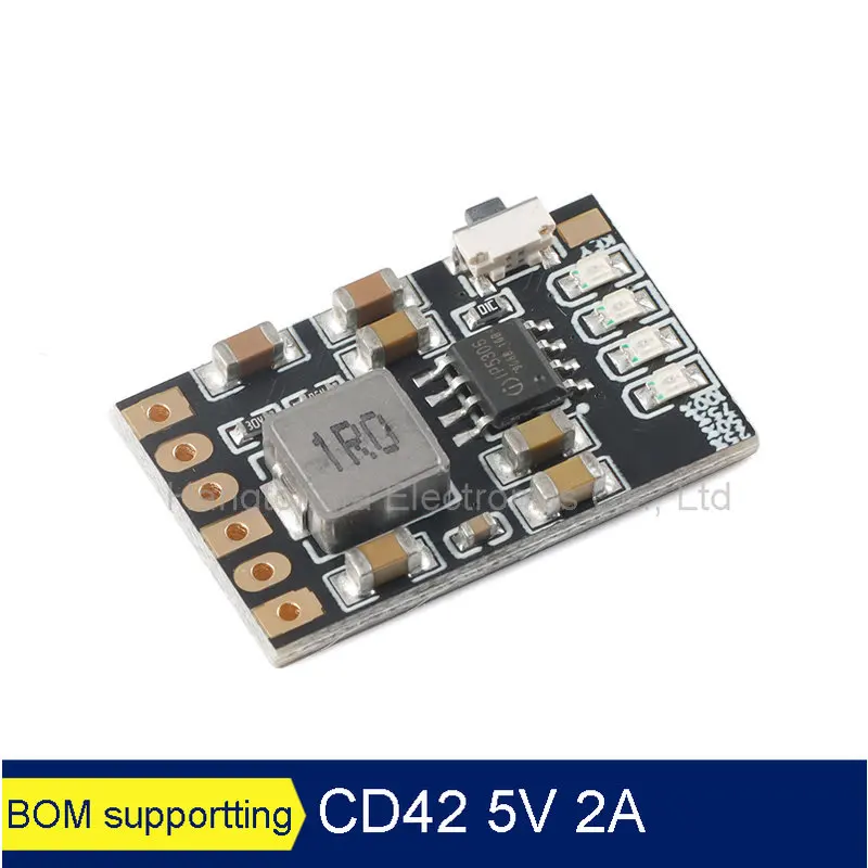 5PCS CD42 DC5V 2.1A Scheda di alimentazione mobile fai da te 4.2V Carica scarica (Boost) Modulo indicatore di protezione della batteria 3.7V al litio 18650