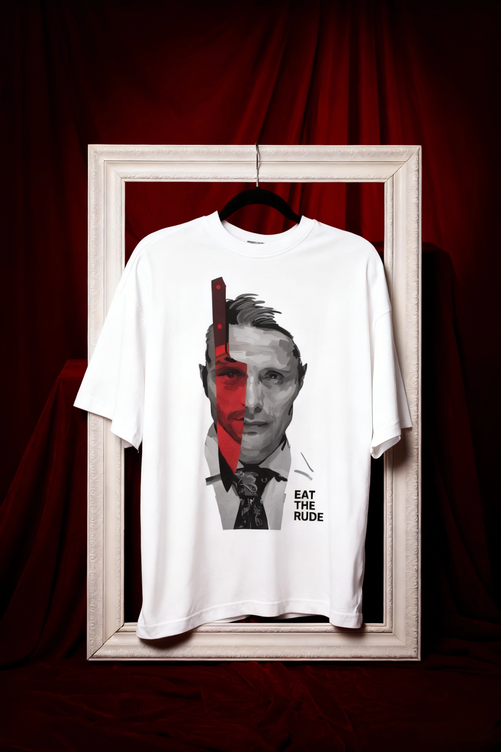 Hannibal TV Series Tee Mads Mikkelsen Merch Dr. Lecter Buff Will Graham Shirt Eat The Rude T-Shirt Hannigram Red Dragon Apparel