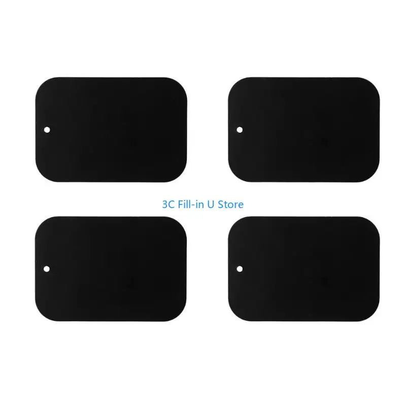 G8TA 4Pcs Replacement Metal Rectangular Plate Sticker For Phone Mount Holder