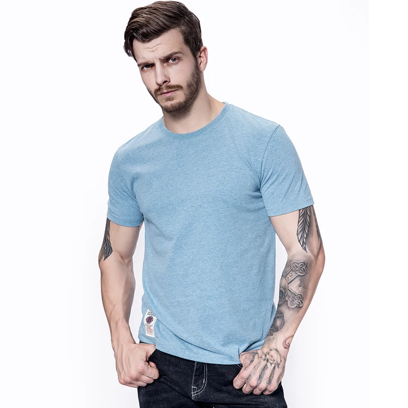 Men\'s T-shirt 2023 Summer Cotton White Solid T Shirt Clothing Causal O-neck Basic Black Tshirt Male High Quality Classical Tops