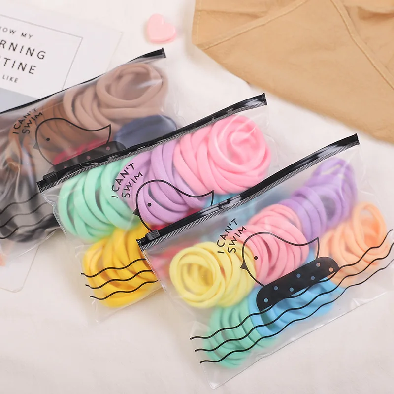 4.5CM 100pcs/bag Girls Scrunchies Elastic Hair Band Kids Hair Accessories for Girl Hair Tie Baby Hair Ring Rope Headwear