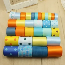 Multi-style Sale Price Solid Grosgrain Ribbons DIY Hair Accessories Dot Printed Ribbon Set Sewing Tapes Hairbow Making Materials