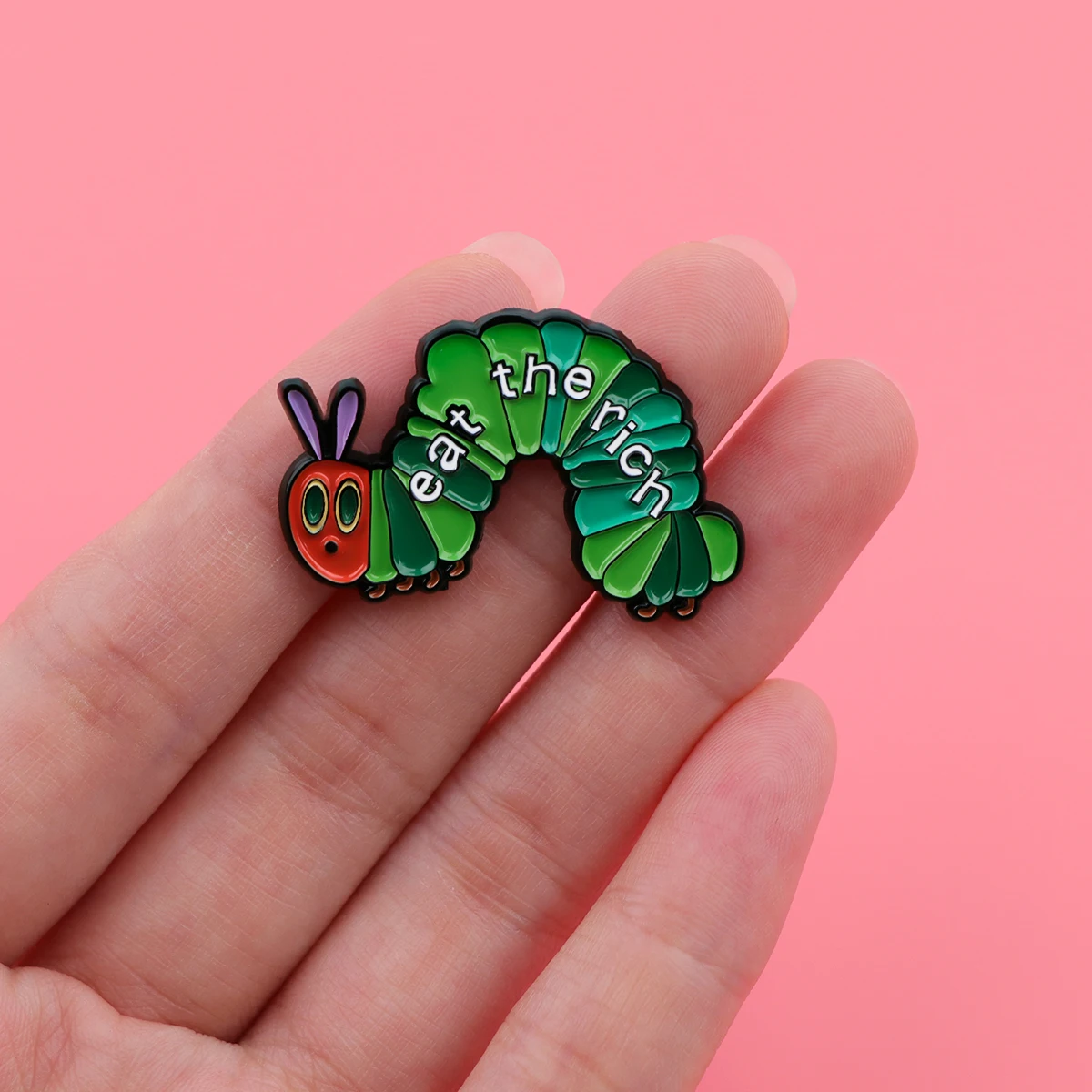 Eat The Rich Enamel Lapel Pin Badge Pins Hats Clothes backpacks Decoration Jewelry Accessories Gift