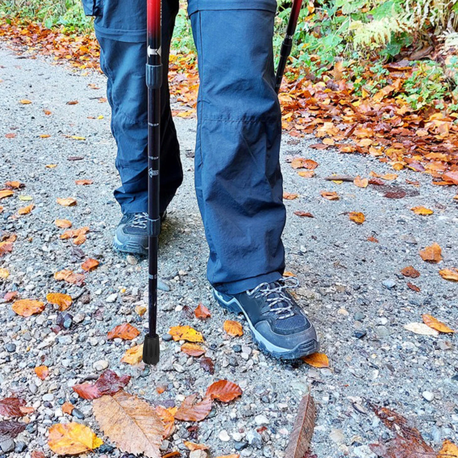 6 قطعة نصائح القطب الرحلات استبدال المشي لمسافات طويلة عصا للمشي ينتهي دائم البلاستيكية قصب نصائح للرحلات في الهواء الطلق التنزه القطب الملحقات #6