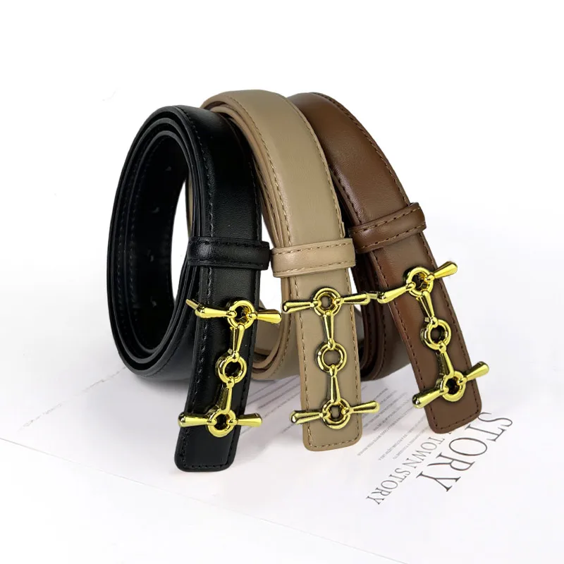 Women Belts Gold Horsebit Buckle Adjustable Multi-Color Waist Belt For Blouse Dress Jeans Plus Size Accessory