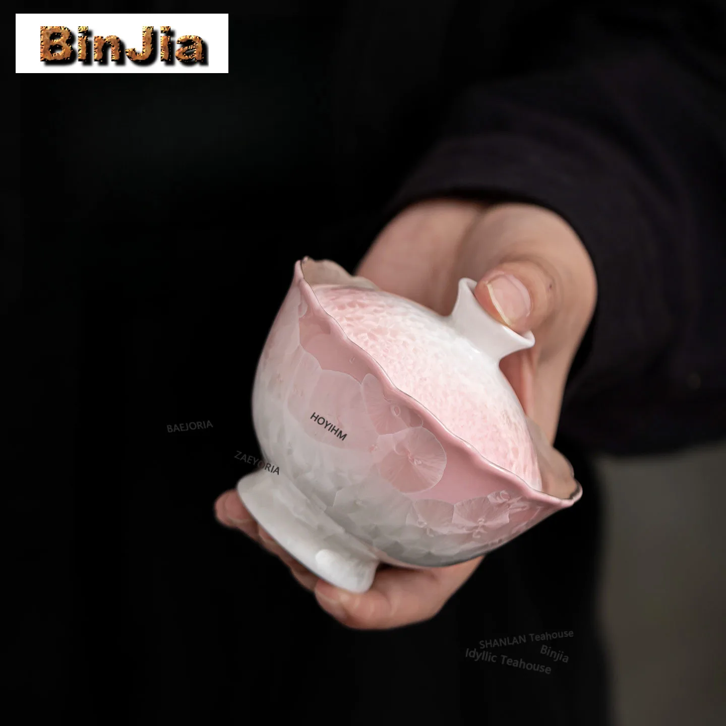 100ml Gilt Silver Kiln Fambe Crystallized Glaze Gaiwan Zen Tea Tureen Tea Bowl With Lid Kit Tea Maker Cover Bowl Teaset Gifts