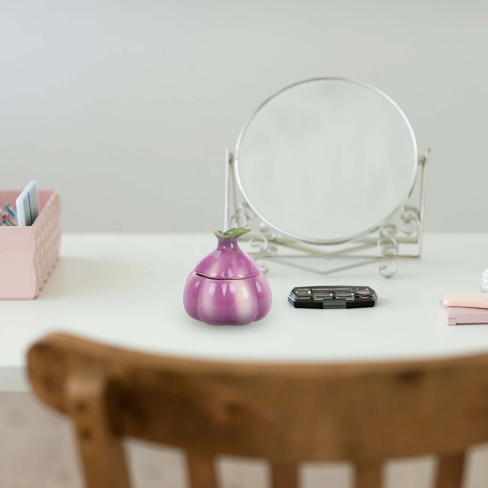 

Ceramic Jewelry Storage Box Small Onion Shape Decorative Jewelry Organizer for Women Rings Earrings Bracelets Desktop Storage