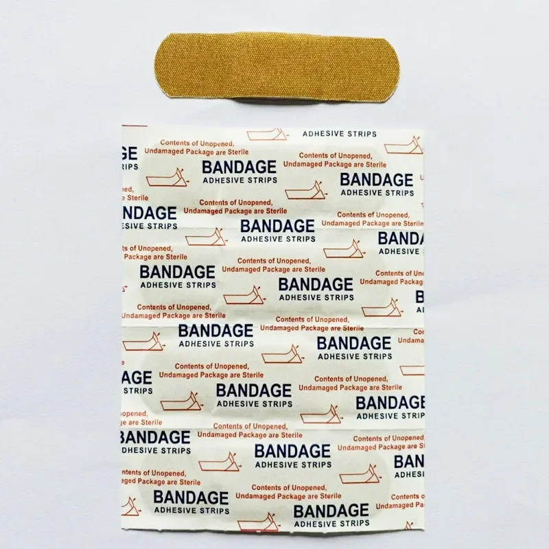 50pcs/set Elastic Cloth Band Aid Breathable Wound Plaster for Emergency First Aid Patch Tape Adhesive Bandages Skin Strips