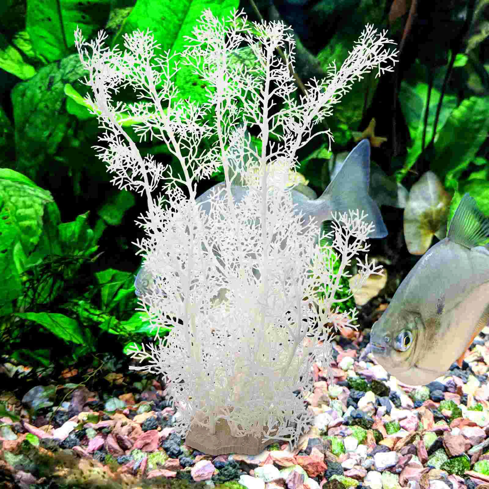 

2 Pcs Betta Fish Plant Aquarium Landscaping Artificial Plants Small Tank Decorations Plastic for