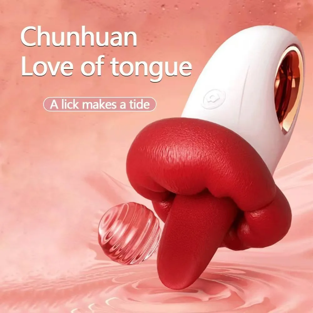 Female Erotic Vibrator, Tongue Vibrating Stick, Tongue Licking and Swinging Device, Adult Sex Toy, Couple's Sexual Teasing Tongue Licking Masturbation Device