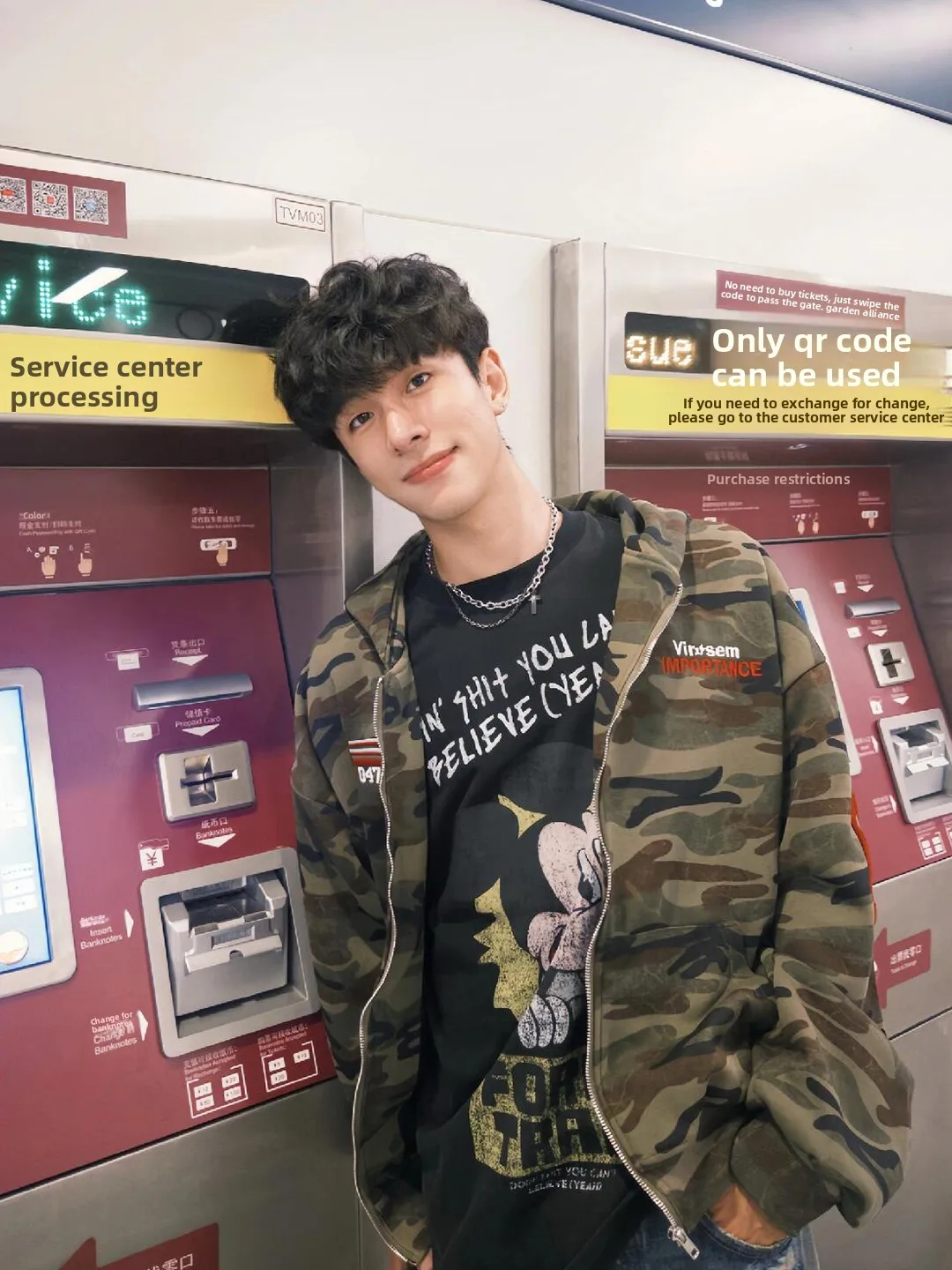 

Cleanfit Camouflage Letter Embroidery Jaet Men's American Sle ort Hoodie Sweatirt Comfortable Loose Fit Long Sve