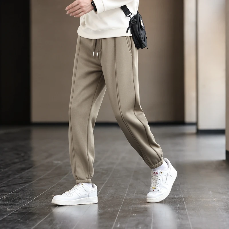 

Winter Comfort Men Essential Pants Anti-pilling Anti-static Antimicrobia Thermal Fabric Pants Black Khaki Blue Casual Underwear