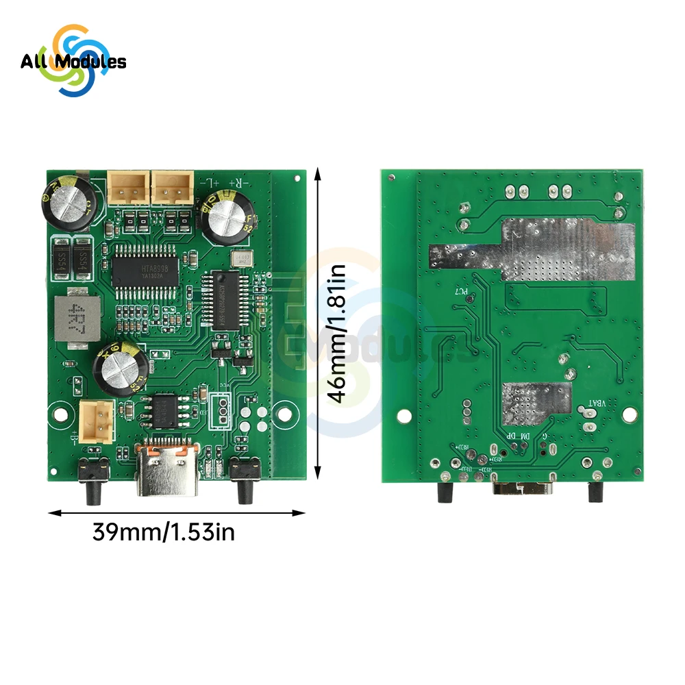 DC5V/3,7 V TWS Stereo Bluetooth Verstärker Bord 2*10 W Dual Kanal Stereo Audio Power Verstärker Bord