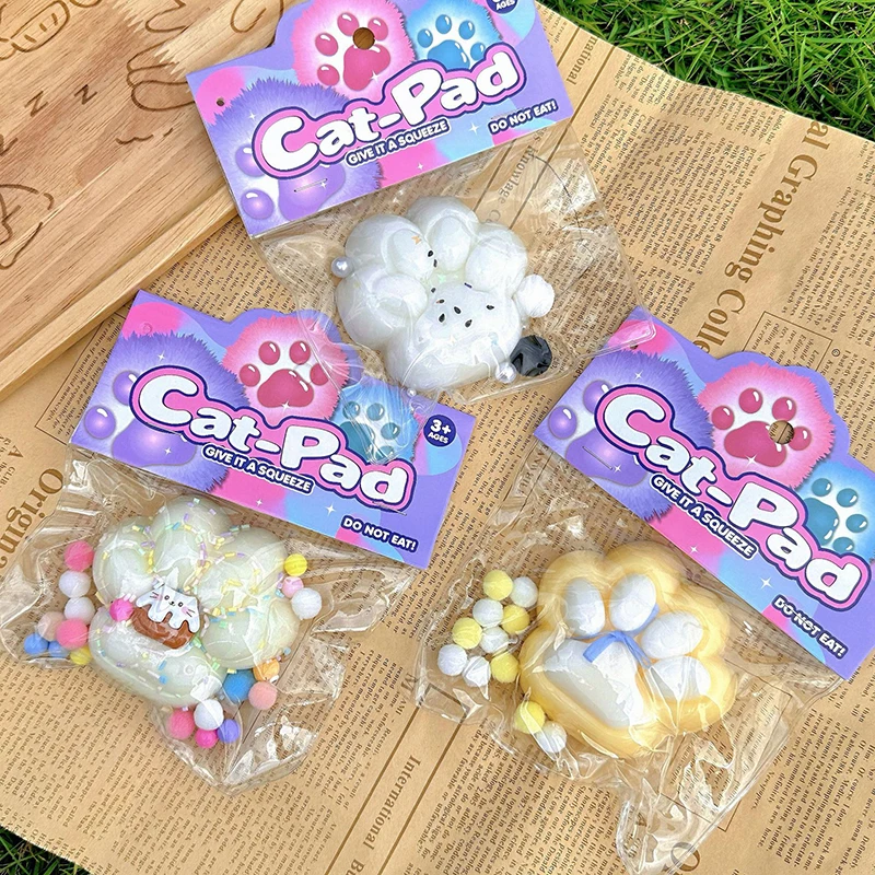 New Angel Cat's Ears Cat Paw Decompression Toys Kawaii Cartoon Antistress Stress Relief Slow Rising Toys For Adult Kids Toys