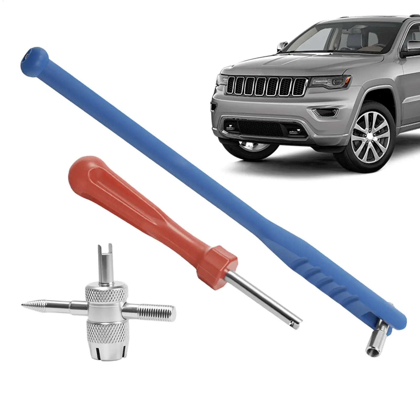 

Tire Valve Stem Removal Tool Metal Puller Wrench 3 Pieces Tire Stem Removal Tool Kit For Motorcycle Car Bicycle Vehicle