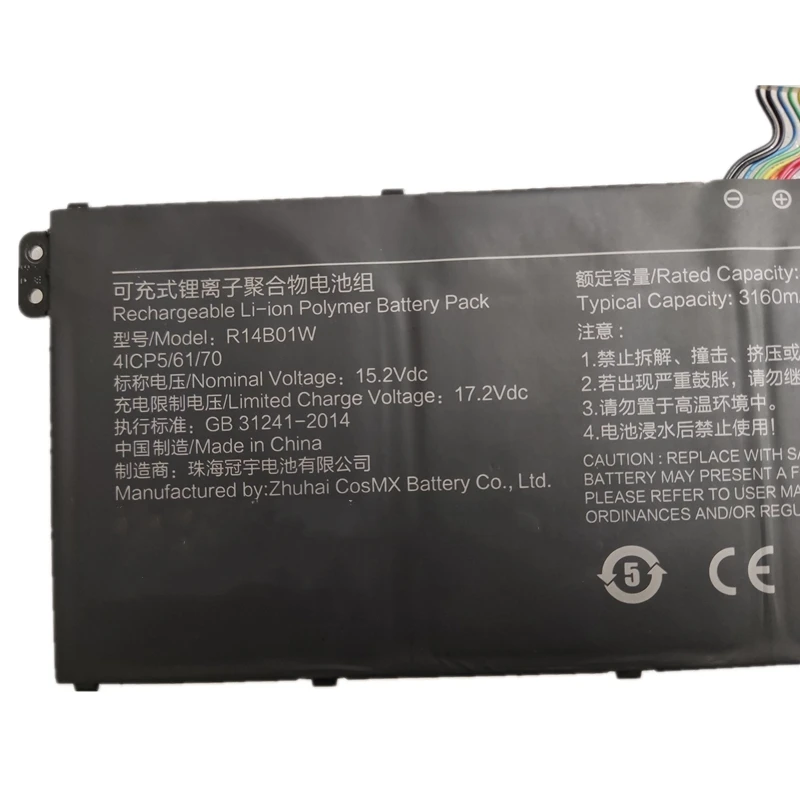 RozFaro R14B01W R14BD1W 15.2V Laptop Battery For Xiaomi RedmiBook 14 XMA1901 AI A1 AA AN AG BA BB BG DA DI DG DJ YN YO YJ YF OA