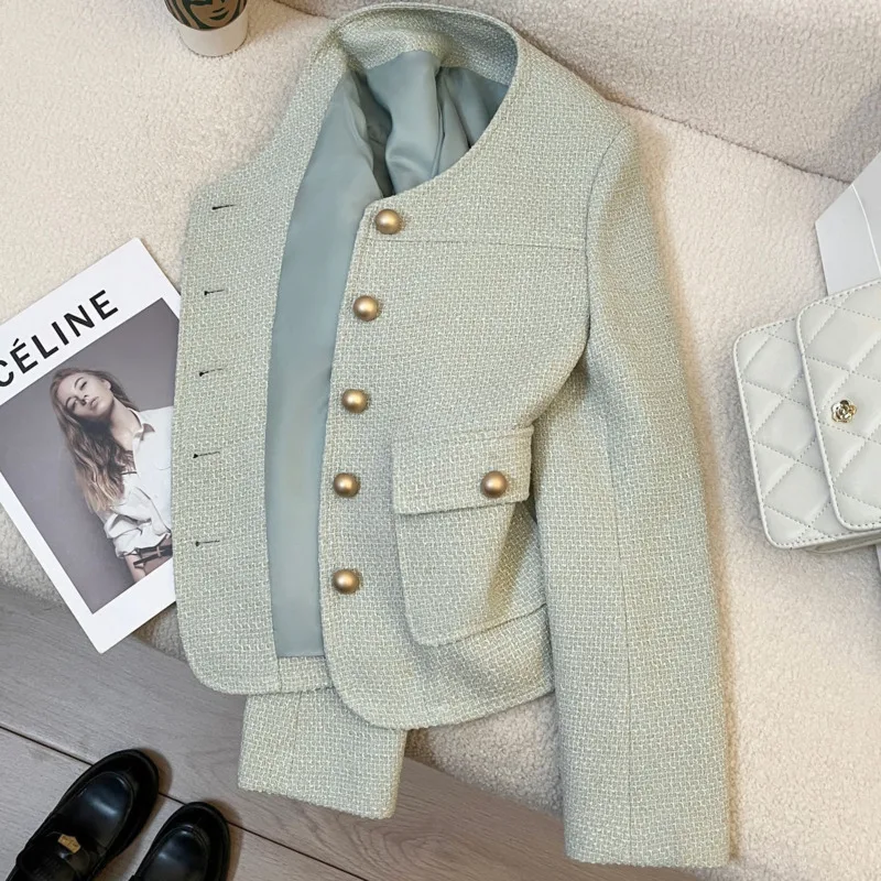 New Elegant Blazers Women Chic Elegant Coats Single Button Design Fashionable Casual Long Sleeve Office Lady Streewear