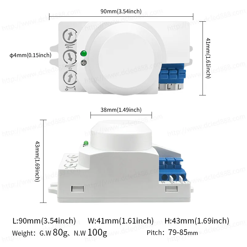 Imagem -03 - Interruptor Inteligente do Interruptor do Sensor de Micro-ondas da Indução do Diodo Emissor de Luz 360 ° Interruptor de Luz Inteligente do Sensor de Movimento de Grau 58 Ghz Interruptor do Sensor