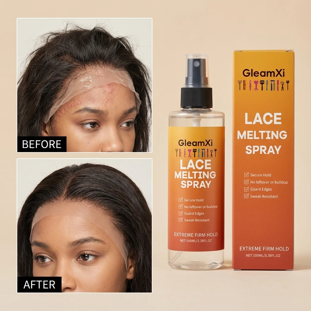 Lace Wig Adhesive Spray Styling Hold Light Fluffy Wig Misting Double Hydration Prevent Dry Film Scalp Irritation Soothe Itching